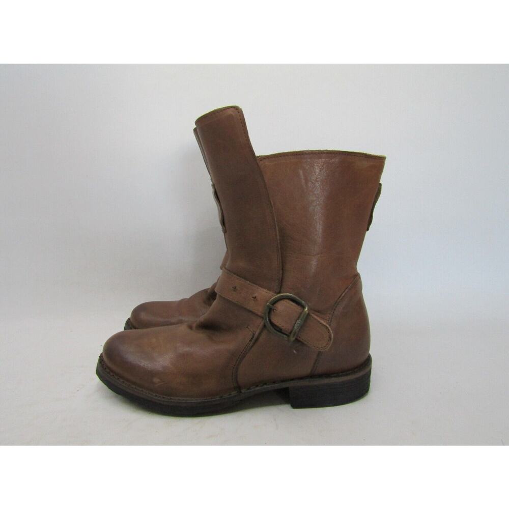 Fiorentini + Baker Womens Size 36 EUR Brown Leather Buckle 7.5" Shaft Boots